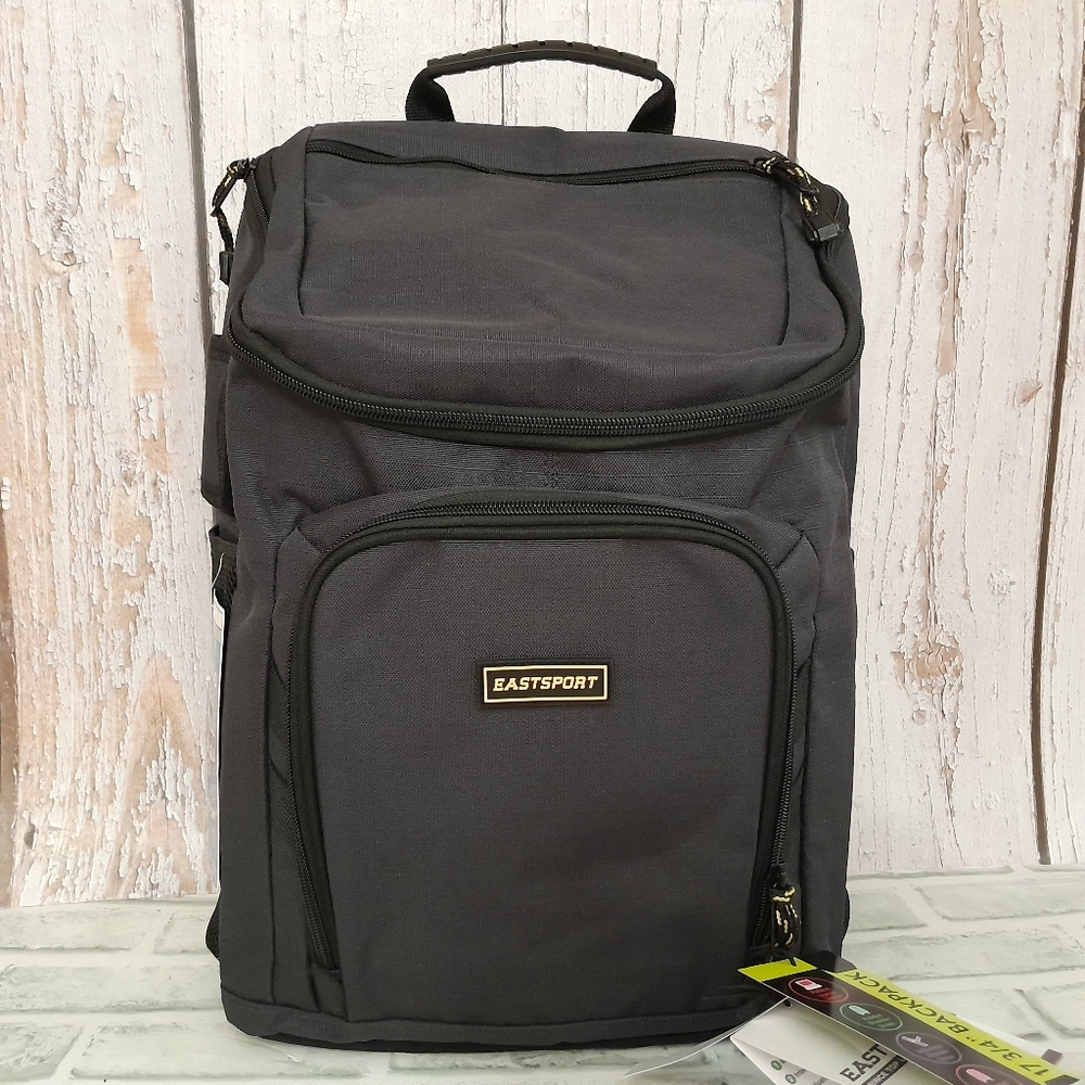 Eastsport Unisex PRINCE TOP LOADER Backpack Padded Tech & Bottle Pocket NEW